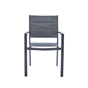Cadeira de Jardim em Alumínio 85x55cm com Braço Antracite Orion Beta II Naterial -  Home Goncalo