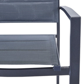 Cadeira de Jardim em Alumínio 85x55cm com Braço Antracite Orion Beta II Naterial -  Home Goncalo