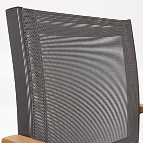 Cadeira de Jardim em Alumínio 84x55cm Cinza Oris Naterial -  Home Goncalo