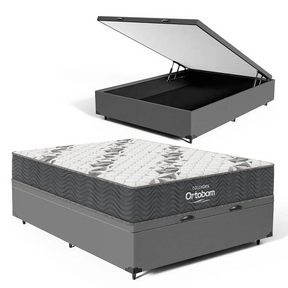 Cama Box Baú Com Colchão De Espuma D33 Ortobom Airtech 100 Casal 138cm -  Home Goncalo