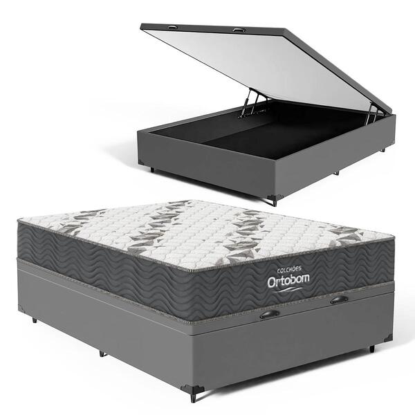 Cama Box Baú Com Colchão De Espuma D33 Ortobom Airtech 100 Casal 138cm -  Home Goncalo
