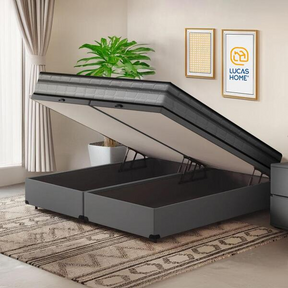 Cama Box Baú Com Colchão De Espuma D33 Ortobom Airtech 100 Casal 138cm -  Home Goncalo