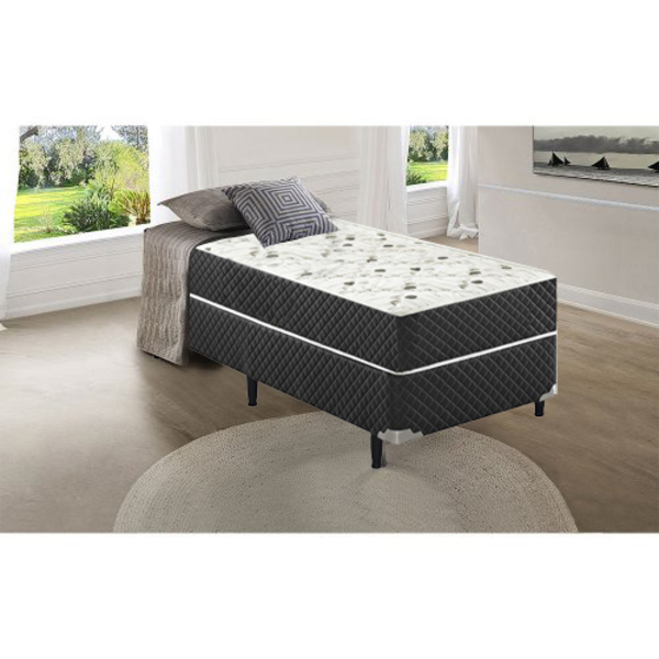 Cama Box Conjugado Solteiro Sp Móveis Espuma Ortopédica - 39x78x188cm - Home Goncalo