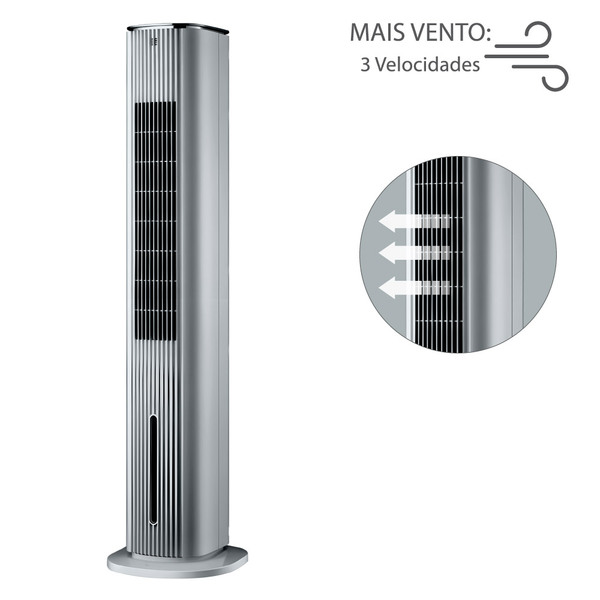 Climatizador Torre Spirit 7L 127V (110V) Slim Prata -  Home Goncalo