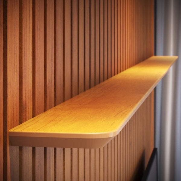 Painel de Parede Ripado Madeira Maciça Home Suspenso Sala Estar para Tv's de até 75 Polegadas Loft 1.8 Imcal - Nature -  Home Goncalo