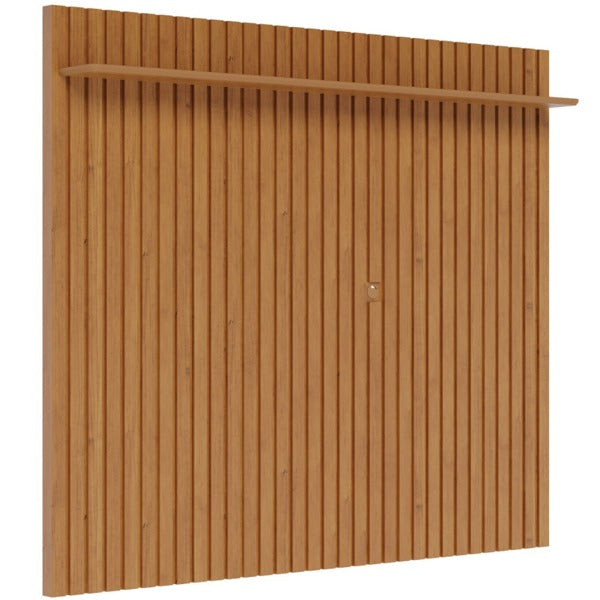 Painel de Parede Ripado Madeira Maciça Home Suspenso Sala Estar para Tv's de até 75 Polegadas Loft 1.8 Imcal - Nature -  Home Goncalo